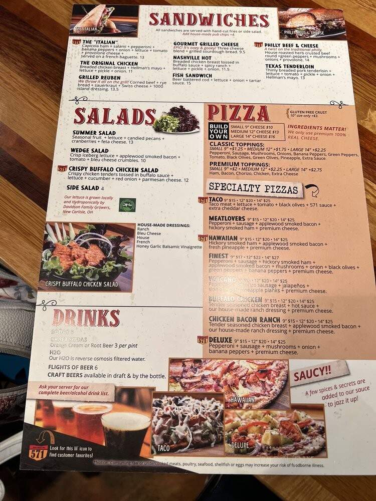 571 Grill and Draft House - New Carlisle, OH menu_pic