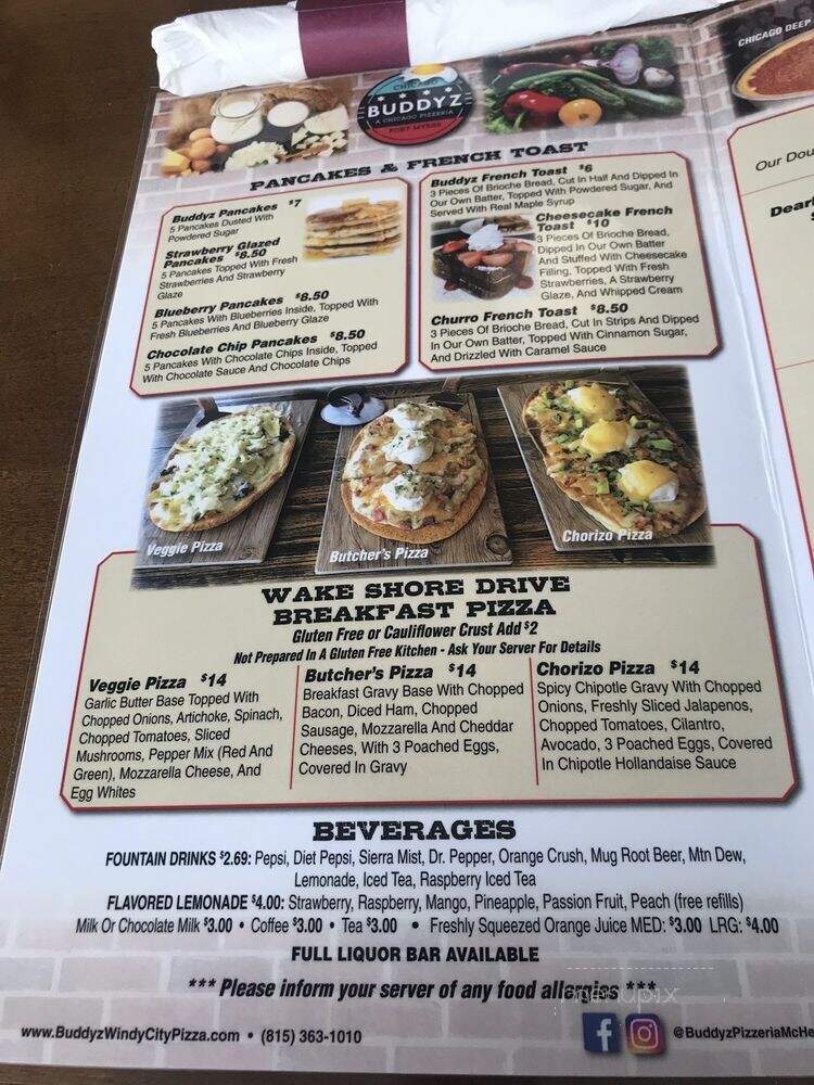 Buddy'z Pizzeria - Mchenry, IL menu_pic