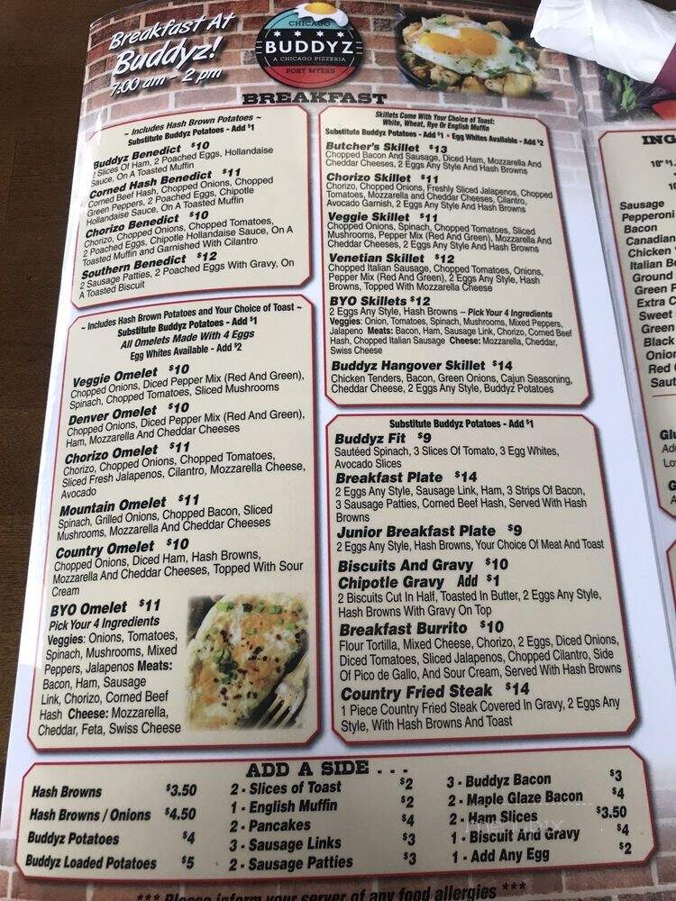 Buddy'z Pizzeria - Mchenry, IL menu_pic