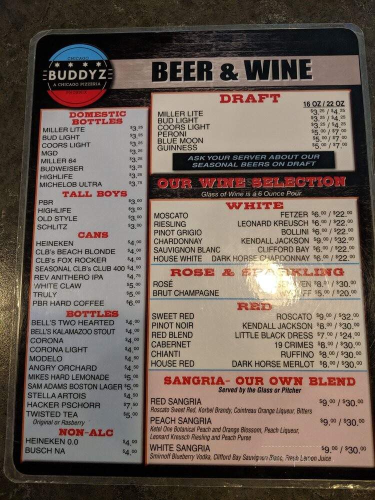 Buddy'z Pizzeria - Mchenry, IL menu_pic
