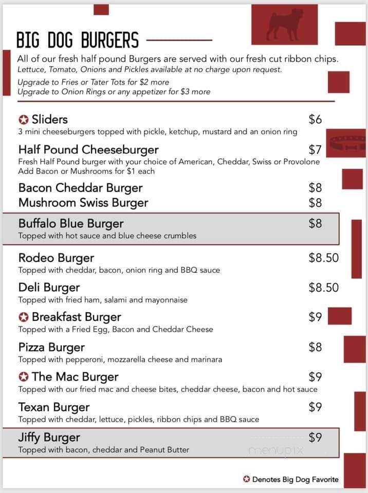 Big Dog Saloon - Ravenna, OH menu_pic