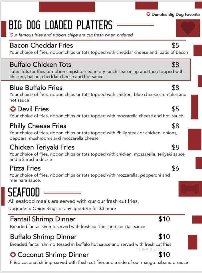 Big Dog Saloon - Ravenna, OH menu_pic