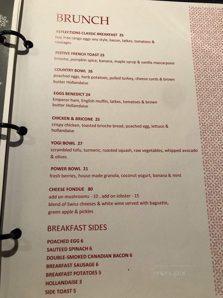 Reflections - Vancouver, BC menu_pic