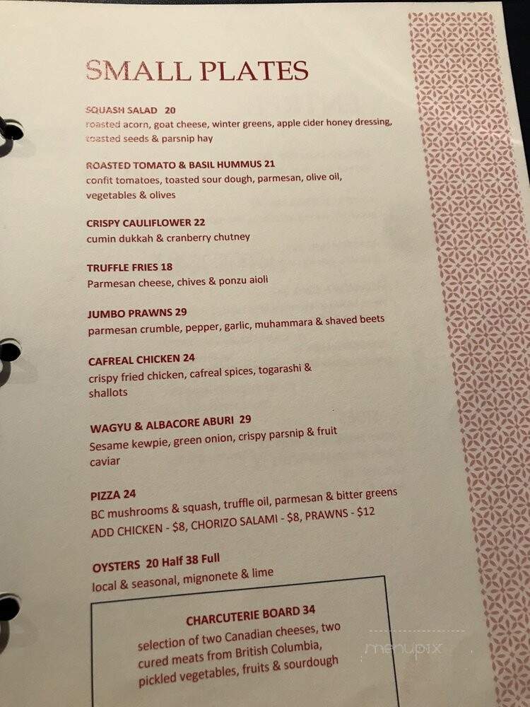 Reflections - Vancouver, BC menu_pic