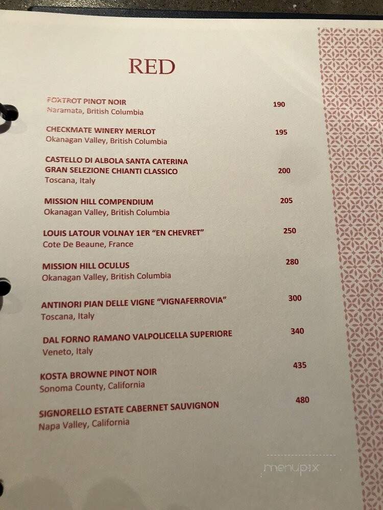 Reflections - Vancouver, BC menu_pic