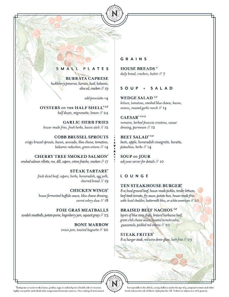 Ten - Billings, MT menu_pic