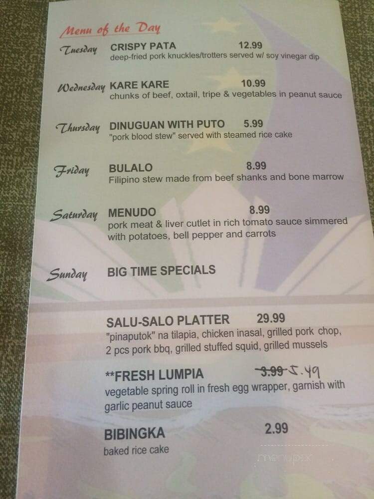 Real Sarap - Tallahassee, FL menu_pic