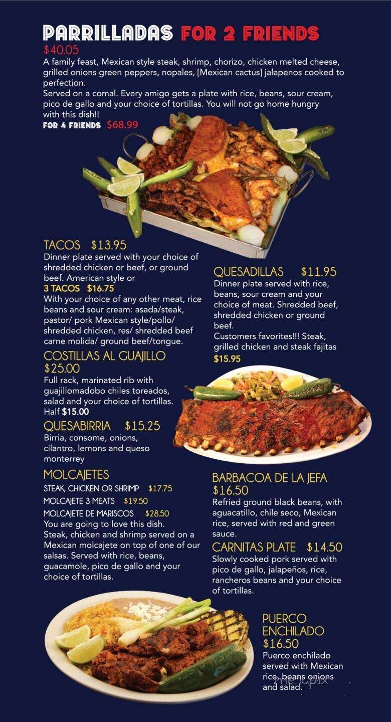 Casa Del Tequila - Fond Du Lac, WI menu_pic