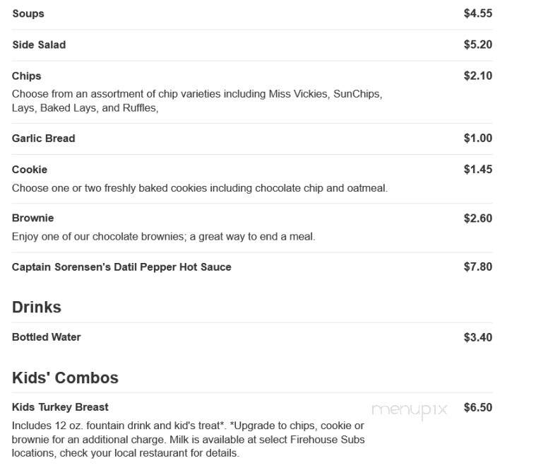 Firehouse Subs - Dayton, OH menu_pic