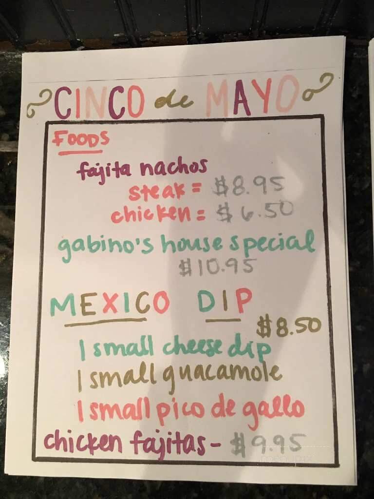 Gabino's Mexican Grill - Locust Grove, GA menu_pic