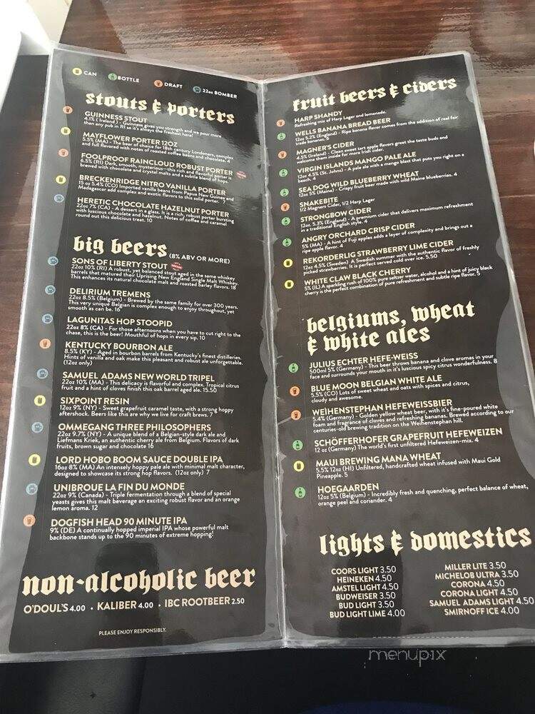 Aidan's Pub - Bristol, RI menu_pic