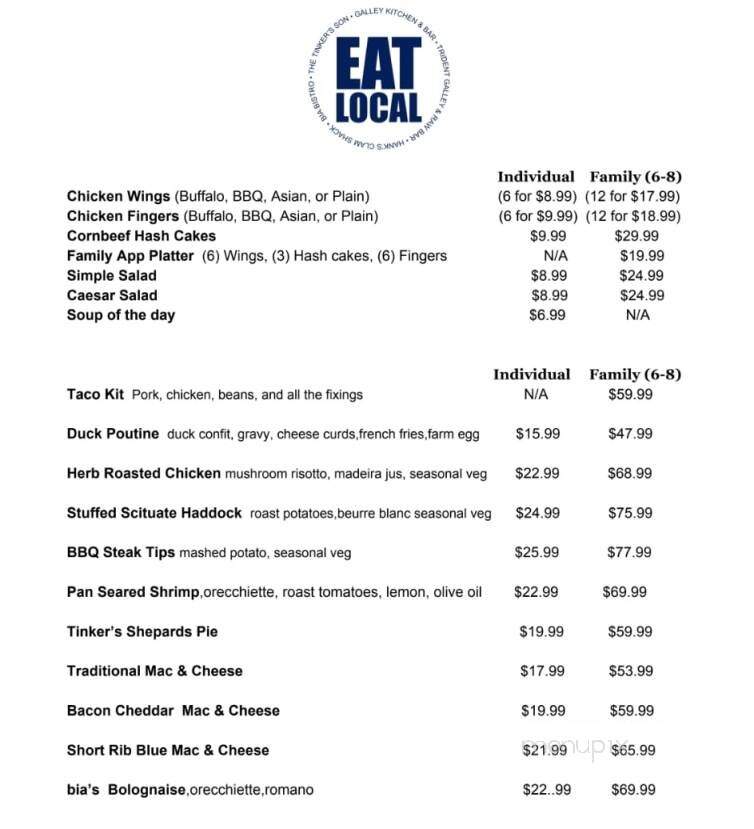The Tinker's Son - Norwell, MA menu_pic