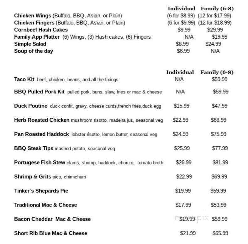 The Tinker's Son - Norwell, MA menu_pic
