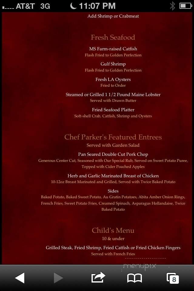 The Caboose - McComb, MS menu_pic