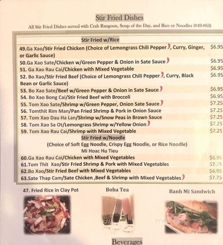 Pho Mi Vietnamese Restaurant - Dayton, OH menu_pic