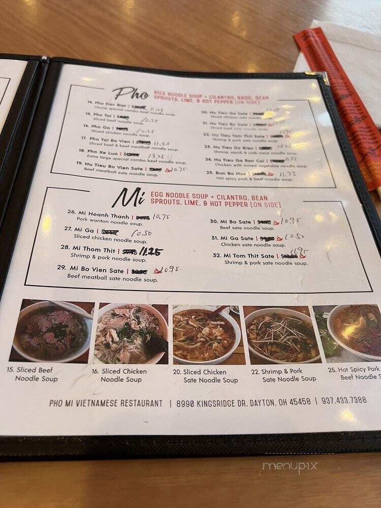 Pho Mi Vietnamese Restaurant - Dayton, OH menu_pic