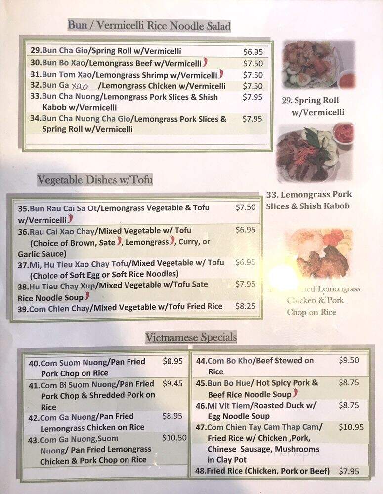 Pho Mi Vietnamese Restaurant - Dayton, OH menu_pic