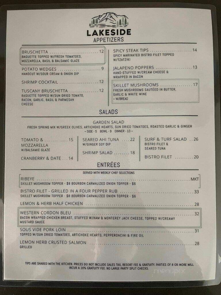 Lakeside Restaurant - Pinedale, WY menu_pic