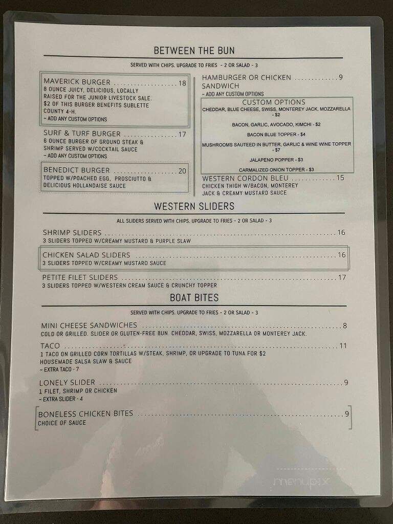 Lakeside Restaurant - Pinedale, WY menu_pic