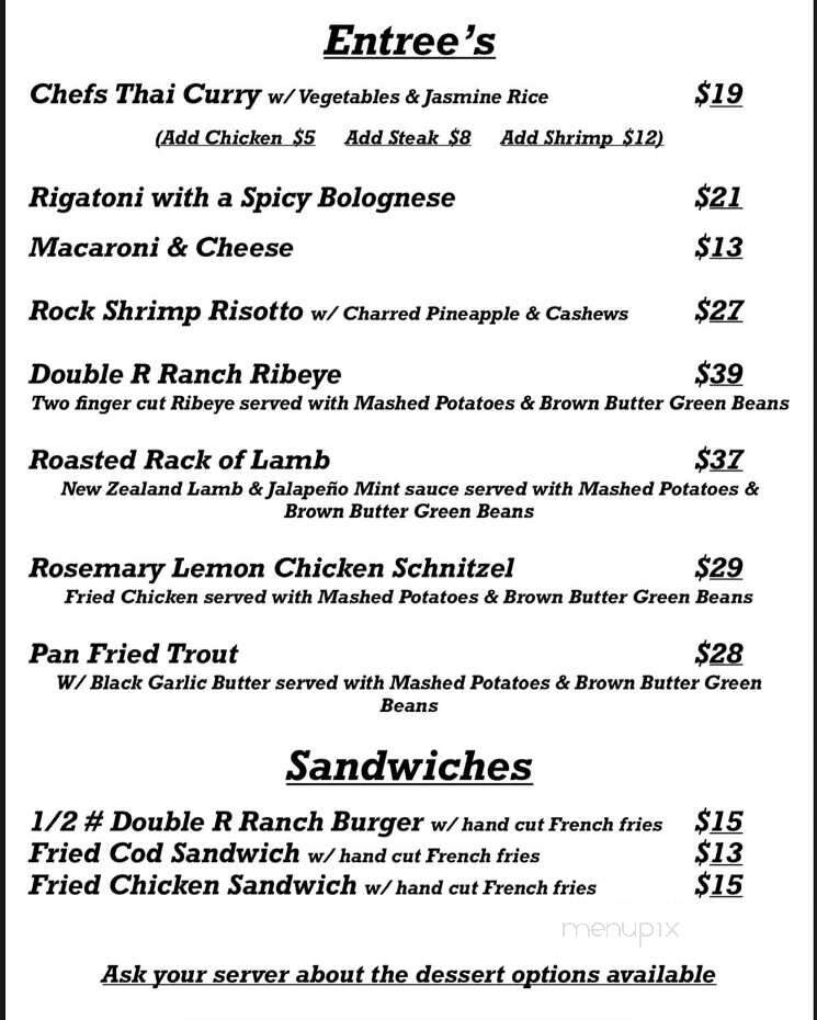 Lakeside Restaurant - Pinedale, WY menu_pic