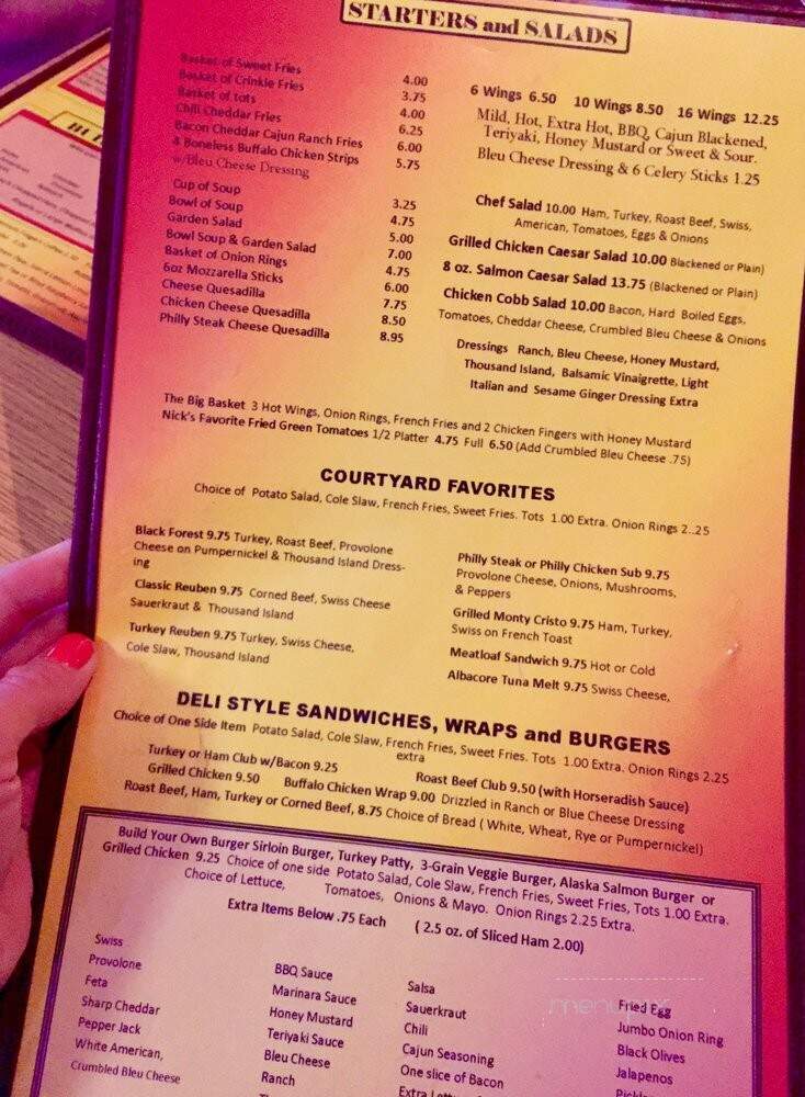 Courtyard Cafe - Wilton Manors, FL menu_pic