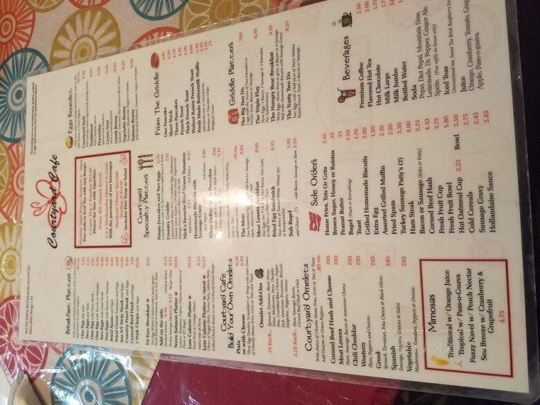 Courtyard Cafe - Wilton Manors, FL menu_pic