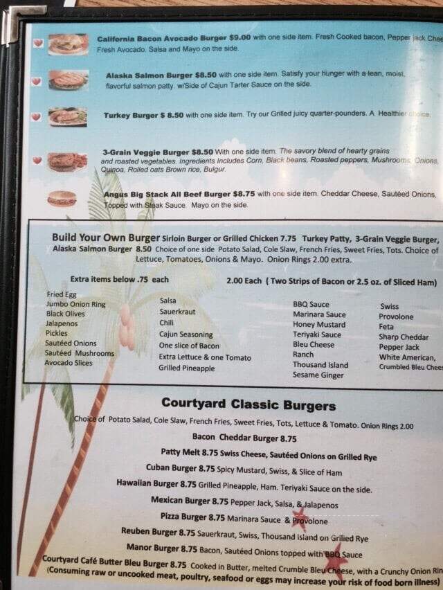 Courtyard Cafe - Wilton Manors, FL menu_pic