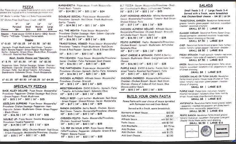 Back Alley Pizza Joint - Douglas, MI menu_pic