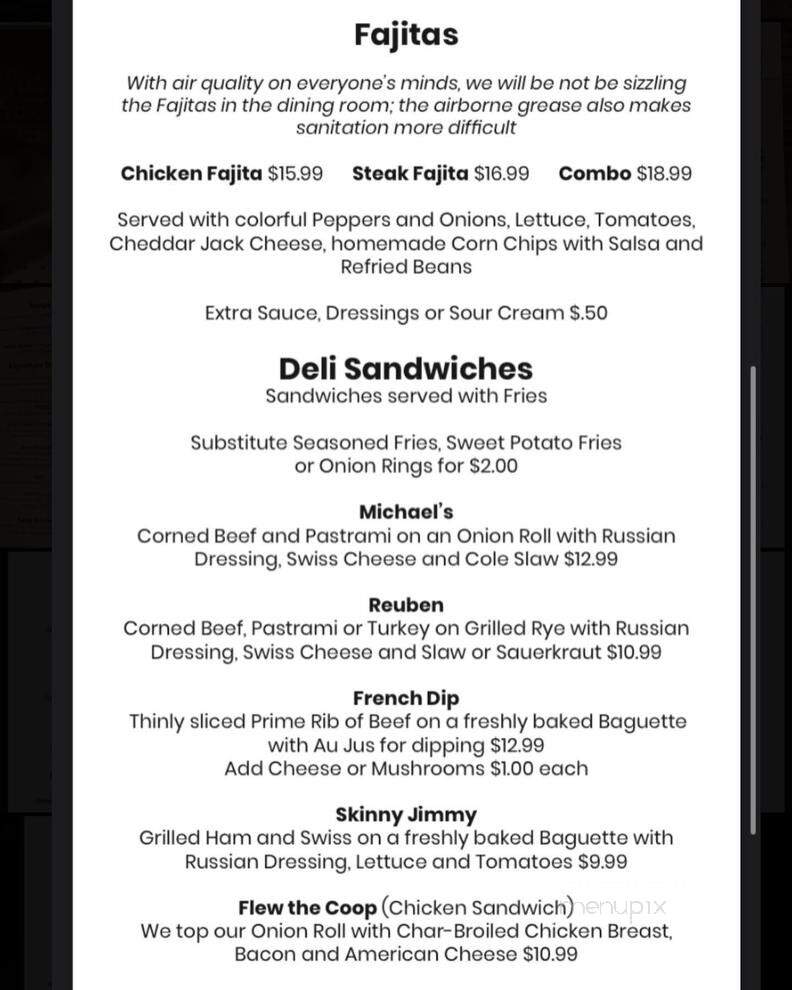 Parrot Cove - Troy, MI menu_pic