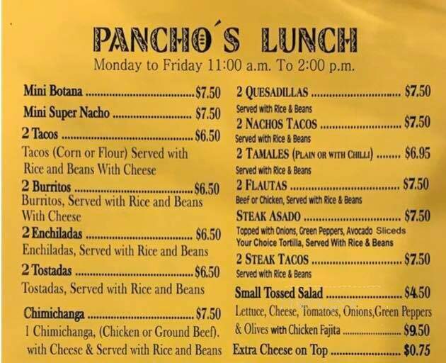 Pancho's Mexican Restaurant - Lincoln Park, MI