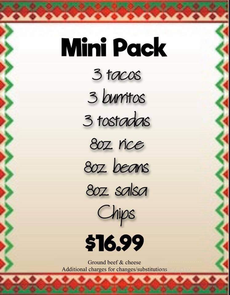 Pancho's Mexican Restaurant - Lincoln Park, MI menu_pic