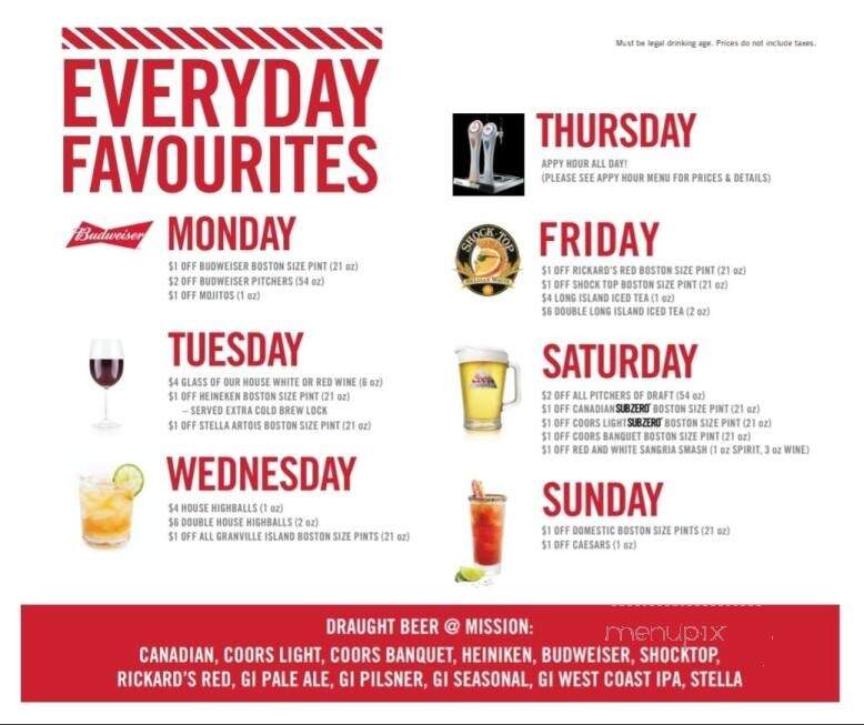 Boston Pizza - Mission, BC