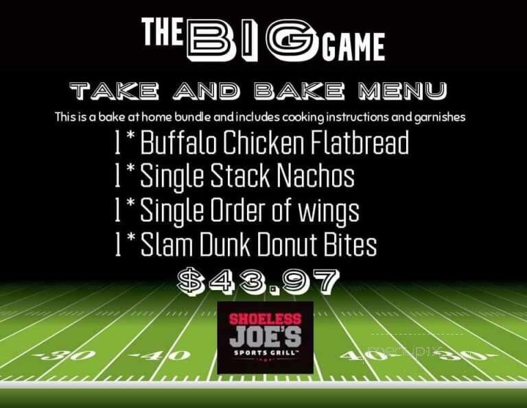 Shoeless Joe's - Cornwall, ON menu_pic