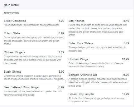 Smokey Joe's Cafe - Charlotte, NC menu_pic