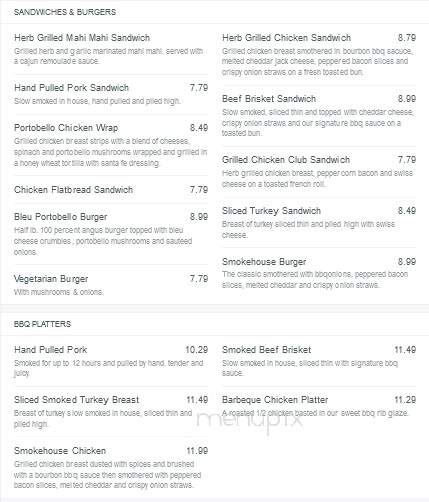 Smokey Joe's Cafe - Charlotte, NC menu_pic