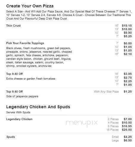Pizza Inn - Laurinburg, NC menu_pic