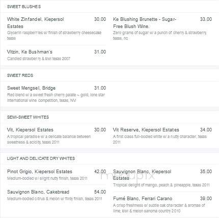 Kiepersol Restaurant - Tyler, TX menu_pic