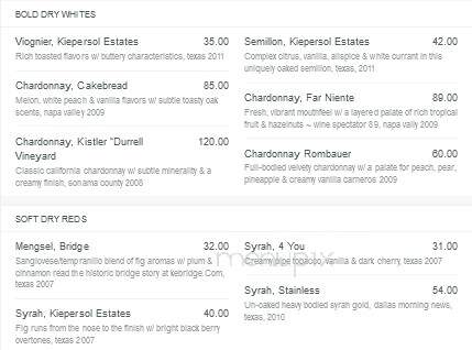 Kiepersol Restaurant - Tyler, TX menu_pic