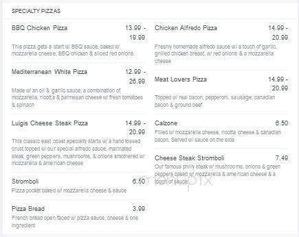 Luigi Pizza & Pasta - Menasha, WI