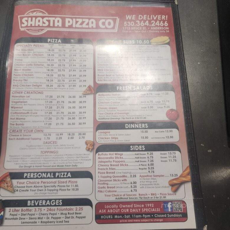 Shasta Pizza Co - Anderson, CA
