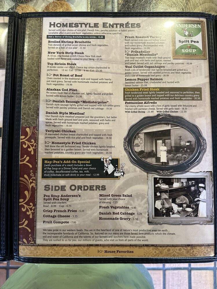 Pea Soup Andersen's - Gustine, CA menu_pic