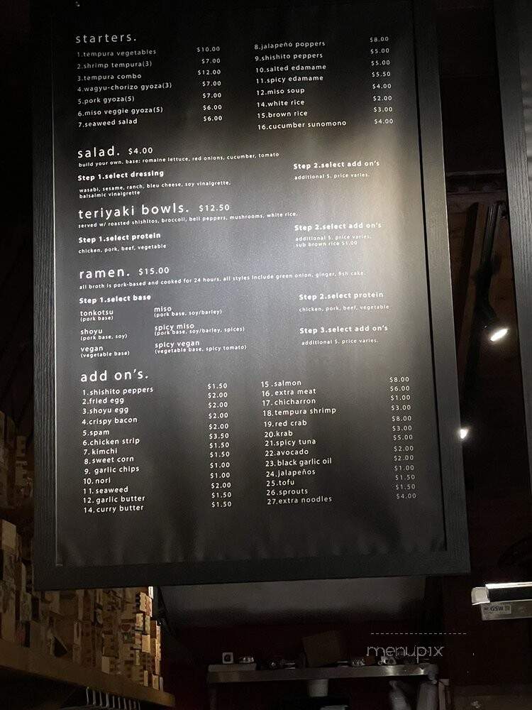 Kuma Sushi - Los Osos, CA menu_pic
