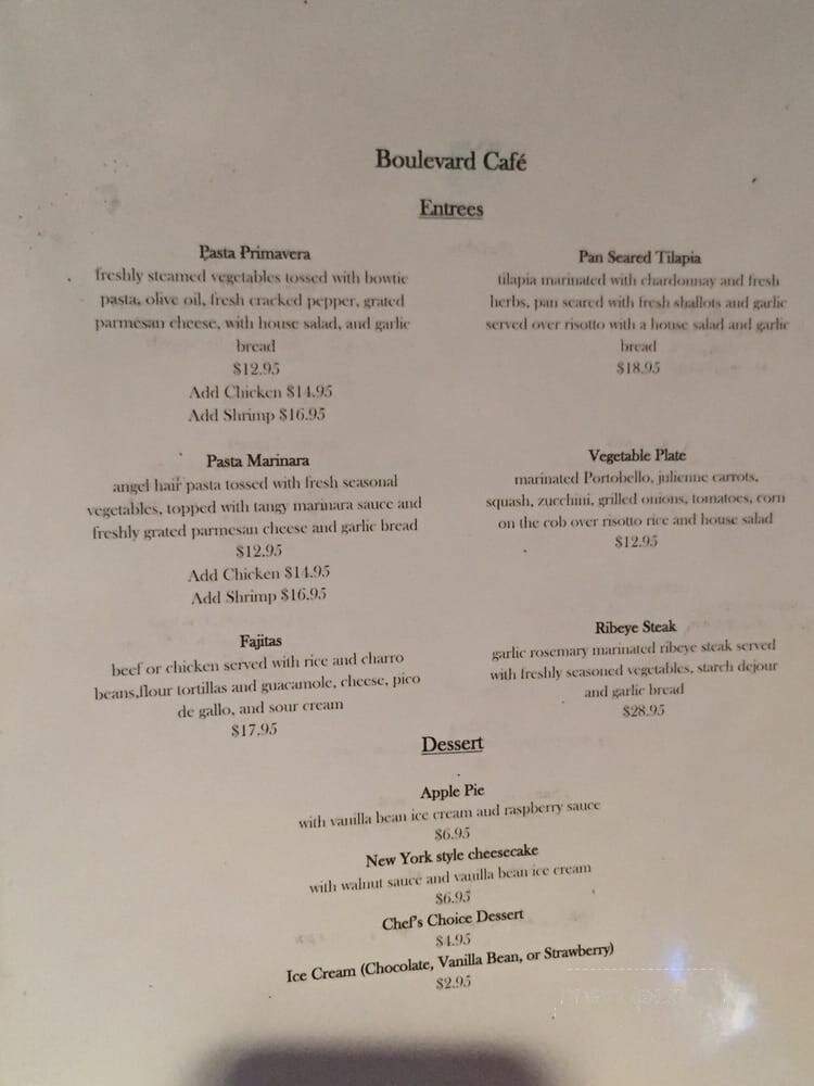 Boulevard Lounge & Cafe - Houston, TX menu_pic