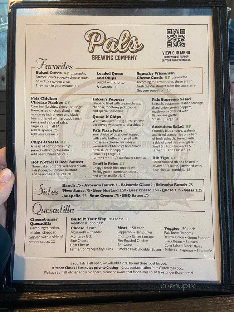 Pals Brewing Company - North Platte, NE menu_pic