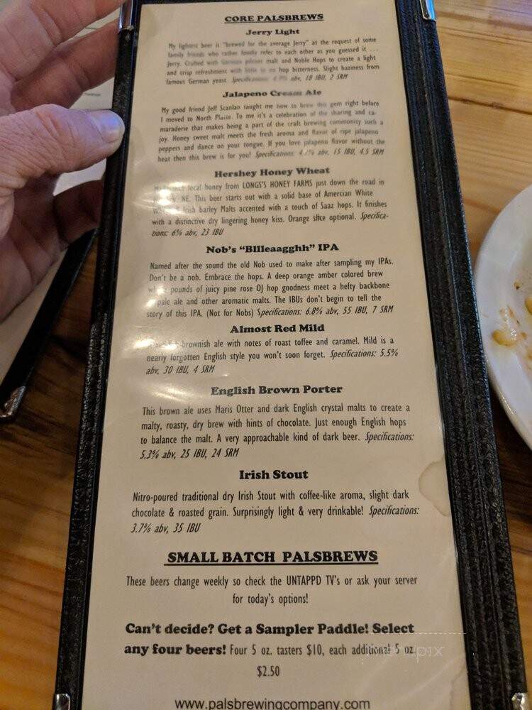 Pals Brewing Company - North Platte, NE menu_pic