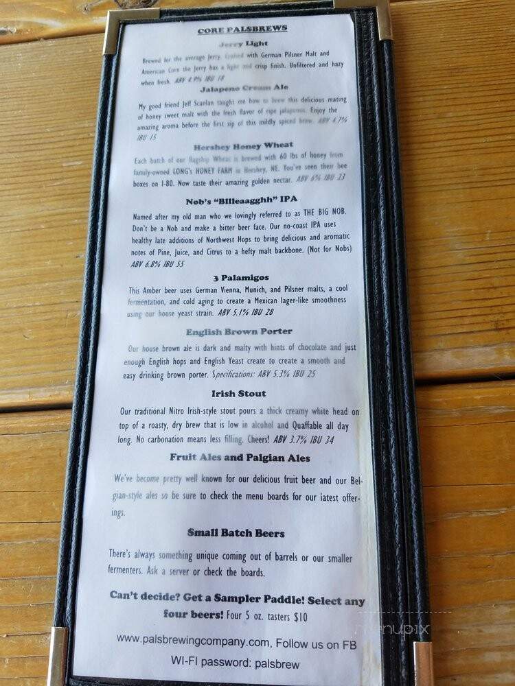 Pals Brewing Company - North Platte, NE menu_pic