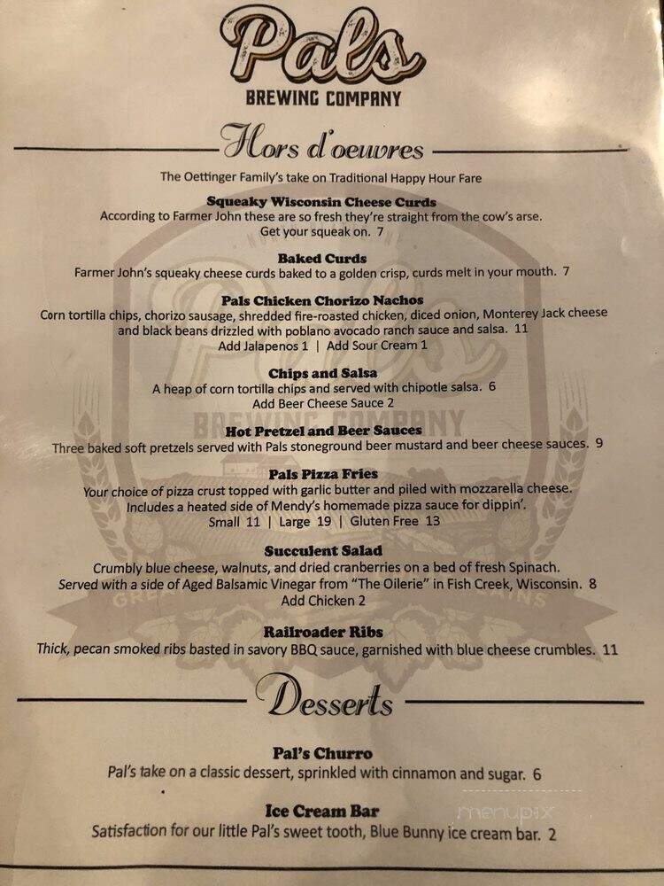 Pals Brewing Company - North Platte, NE menu_pic
