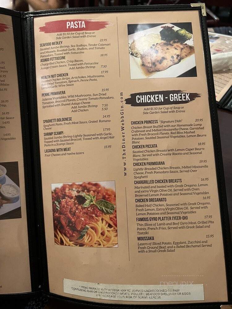 The Diner at Webb Gin - Snellville, GA menu_pic