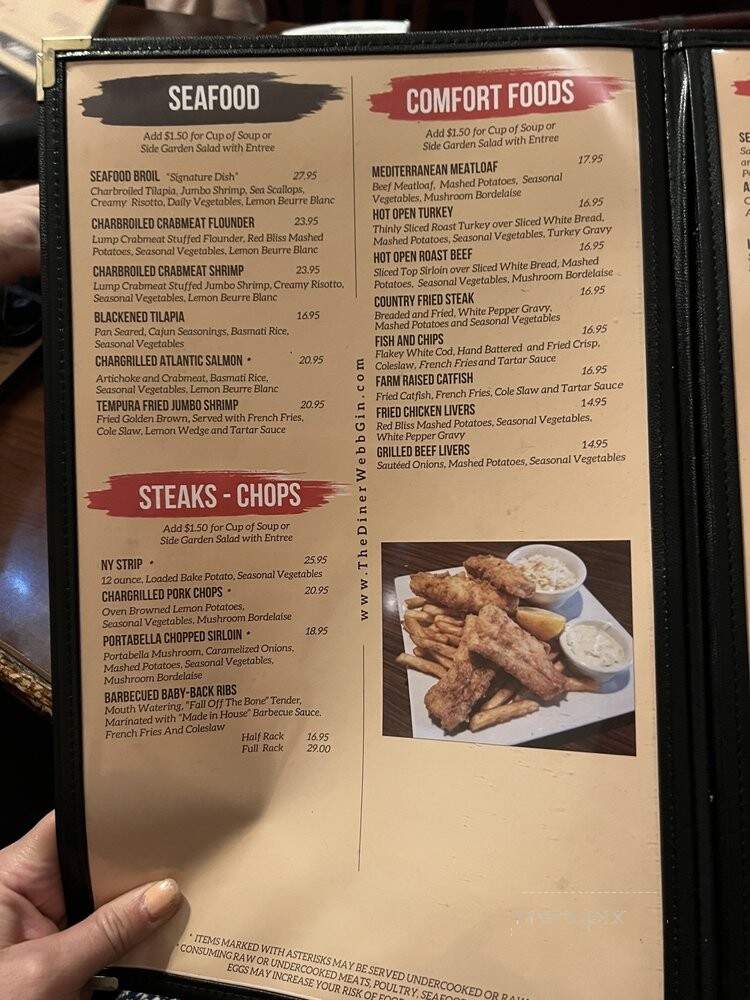 The Diner at Webb Gin - Snellville, GA menu_pic