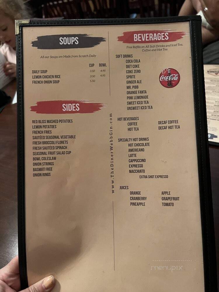 The Diner at Webb Gin - Snellville, GA menu_pic